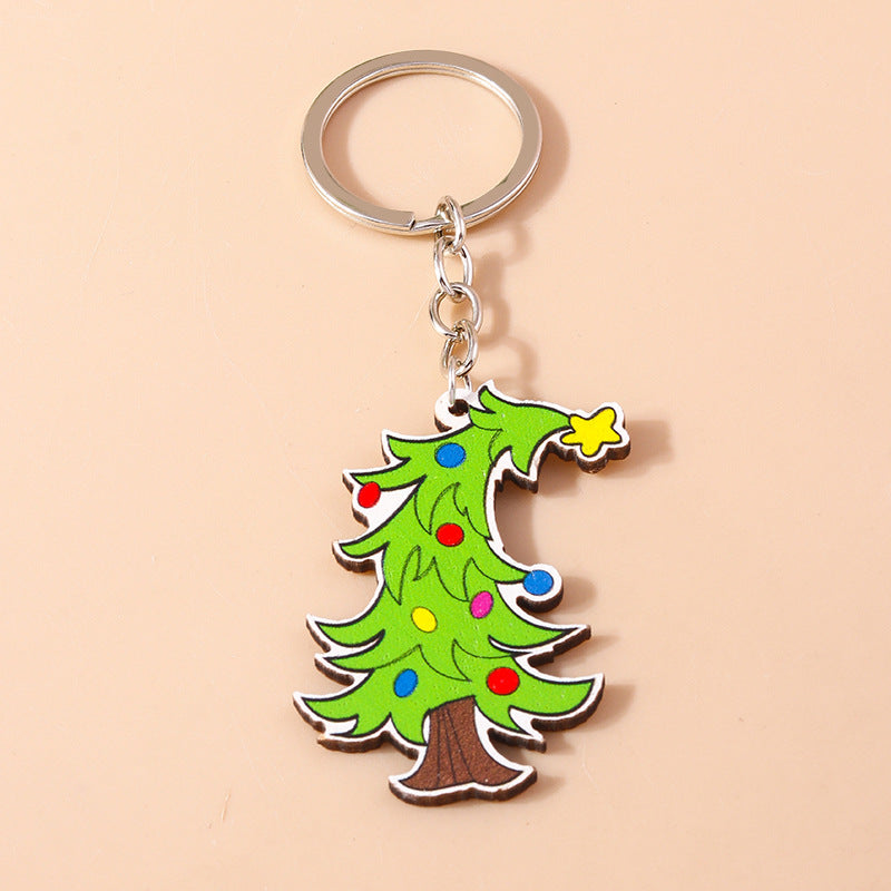 Wholesale Cartoon Christmas Tree Colorful Keychain